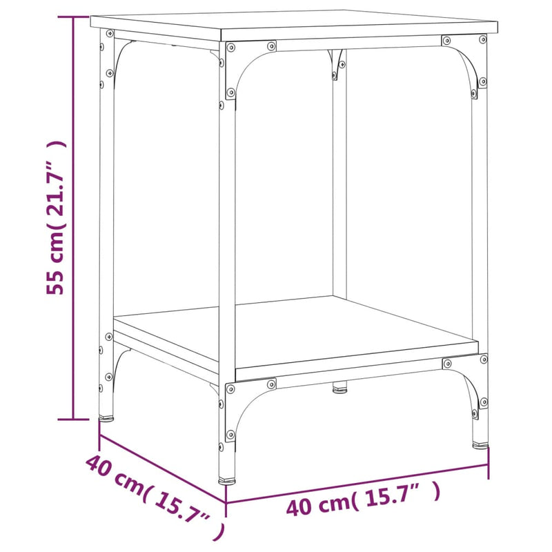 Couchtisch Grau Sonoma 40x40x55 cm Holzwerkstoff