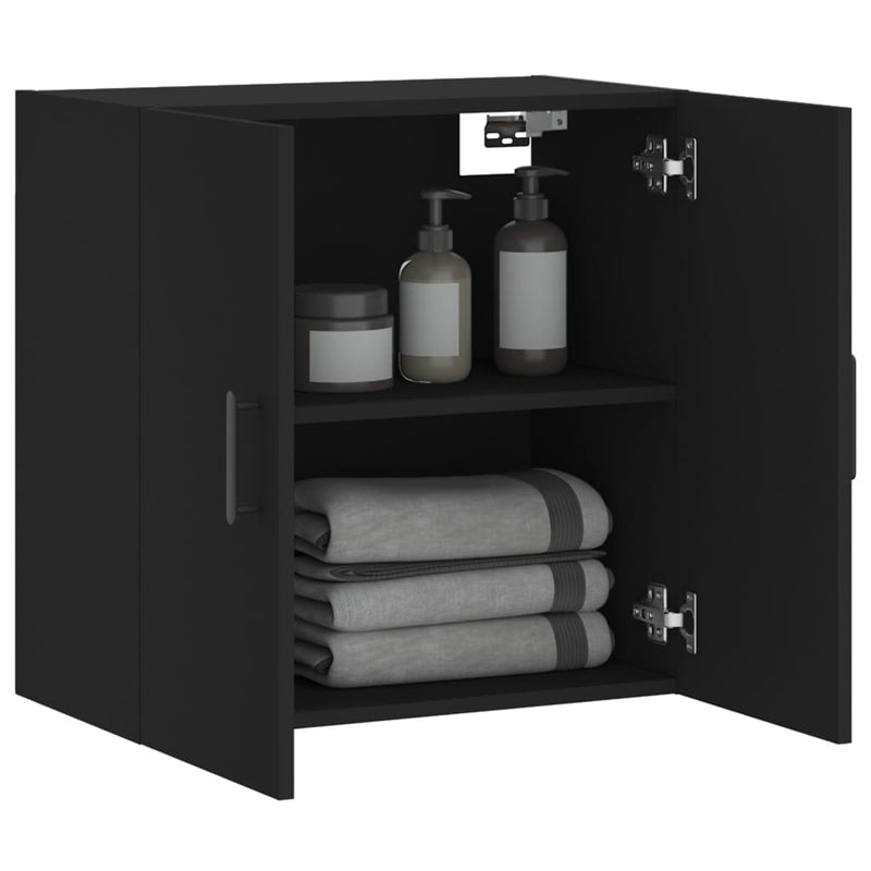 Wandschrank Schwarz 60x31x60 cm Holzwerkstoff