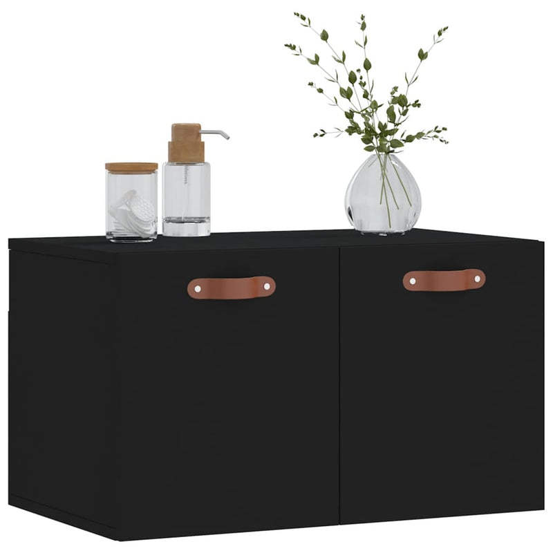 Wandschrank Schwarz 60x36,5x35 cm Holzwerkstoff