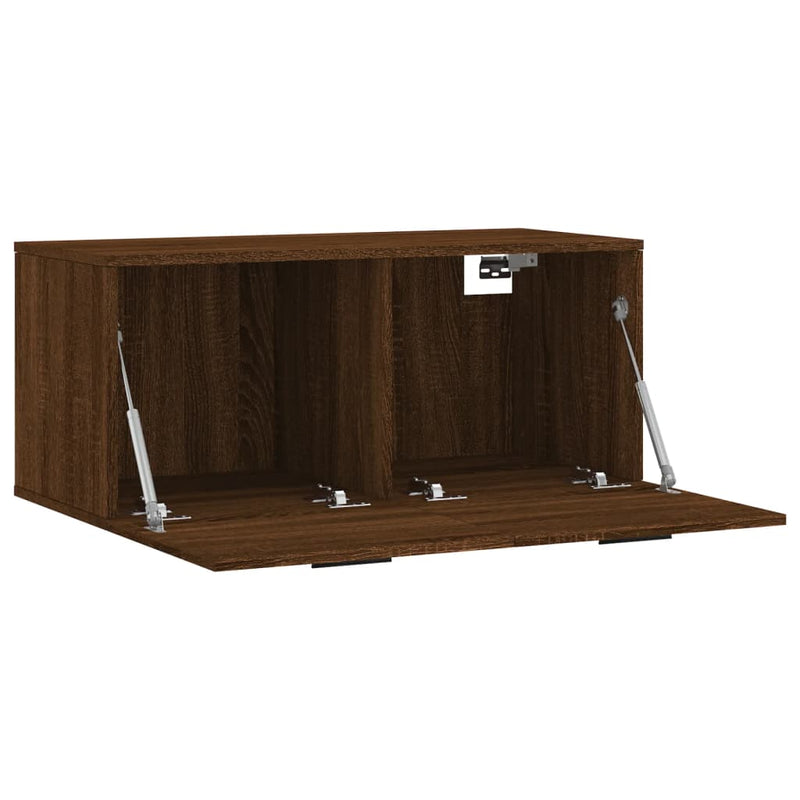 Wandschrank Braun Eichen-Optik 80x36,5x35 cm Holzwerkstoff