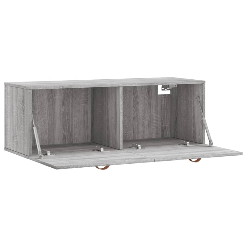 Wandschrank Grau Sonoma 100x36,5x35 cm Holzwerkstoff