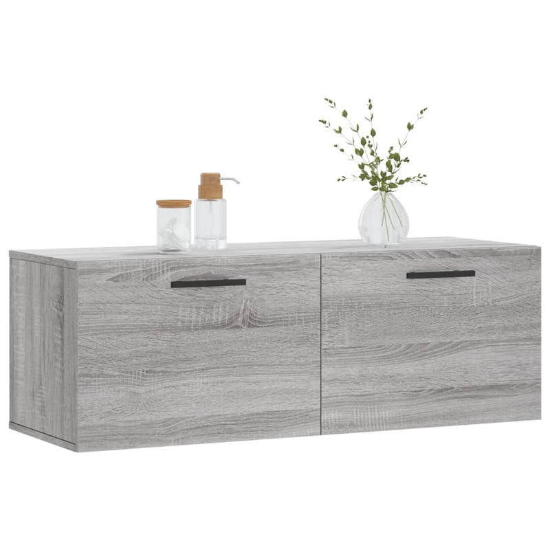 Wandschrank Grau Sonoma 100x36,5x35 cm Holzwerkstoff