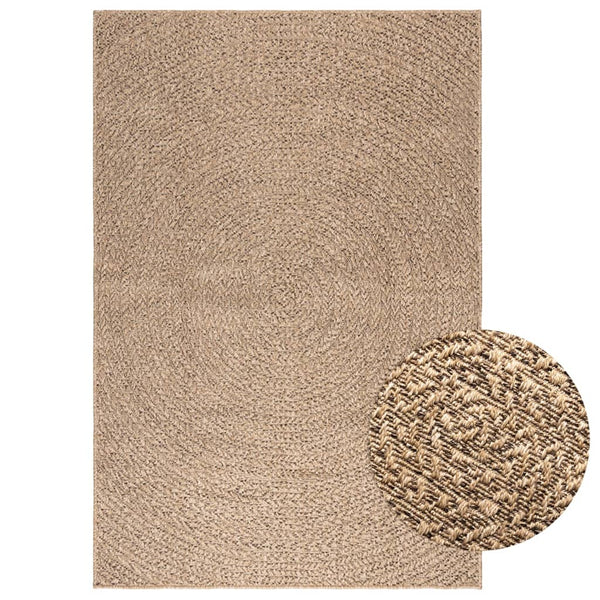 Teppich ZIZUR 120x170 cm Jute-Optik Indoor und Outdoor