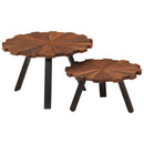 Couchtische 2 Stk. Altholz Massiv Und Eisen