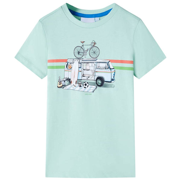 Kinder-T-Shirt Helles Minzgrün 116