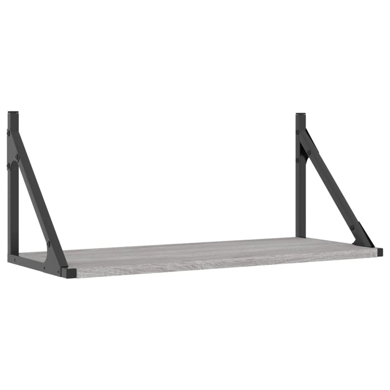 Wandregale 2 Stk. Grau Sonoma 60x25x25,5 cm Holzwerkstoff