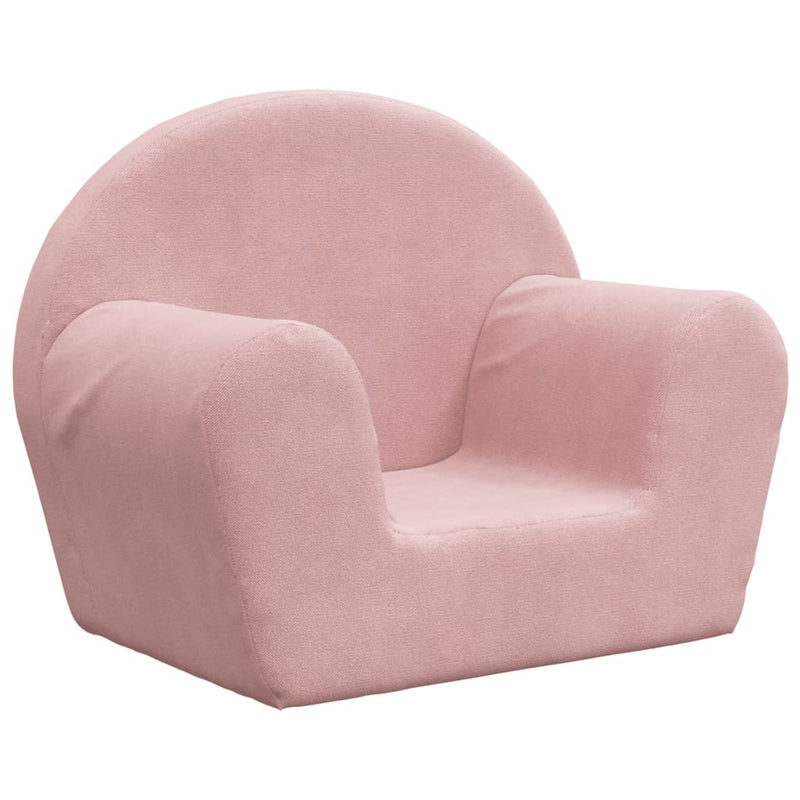 Kindersofa Rosa Weich Plüsch