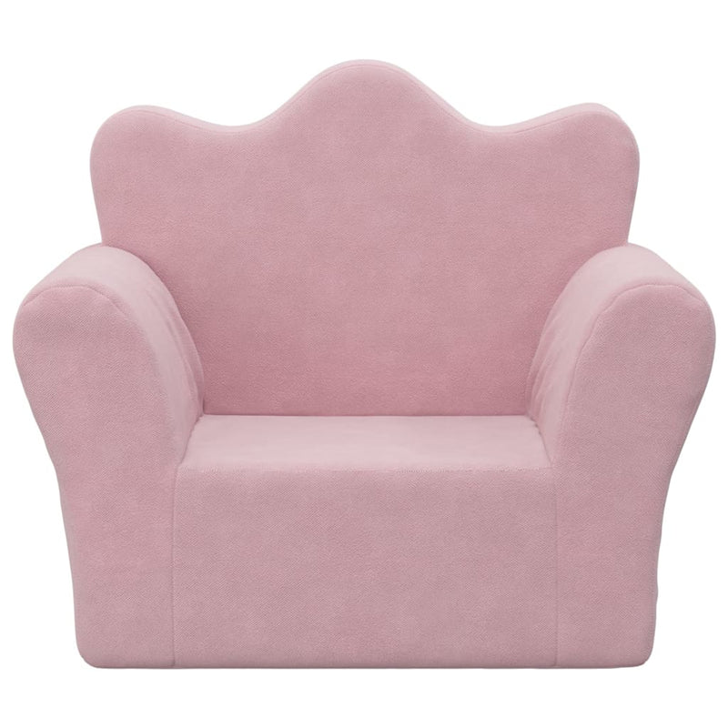 Kindersofa Rosa Weich Plüsch