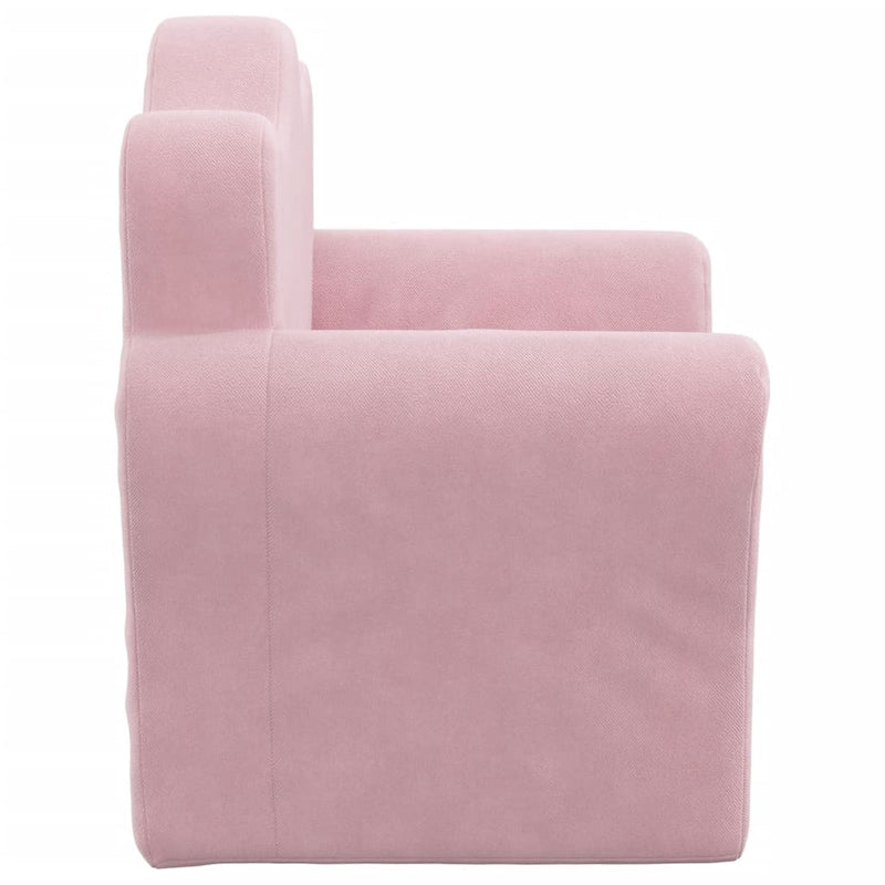 Kindersofa Rosa Weich Plüsch