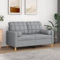 2-Sitzer-Sofa Mit Zierkissen 120 Cm Stoff