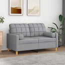 2-Sitzer-Sofa Mit Zierkissen 120 Cm Stoff