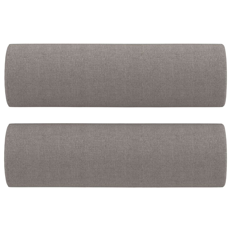 2-Sitzer-Sofa mit Zierkissen Taupe 140 cm Stoff