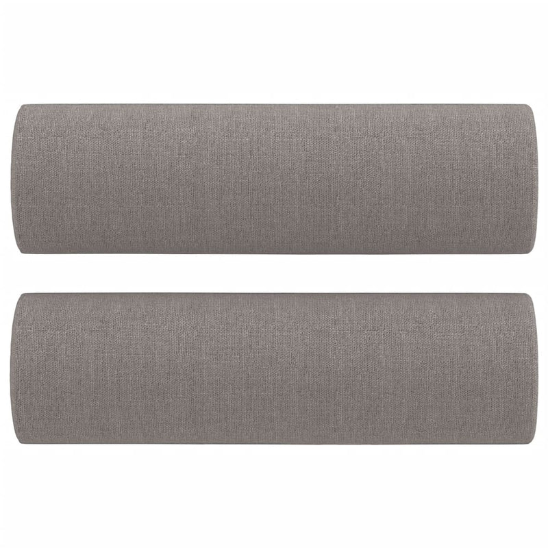 3-Sitzer-Sofa mit Zierkissen Taupe 180 cm Stoff