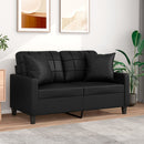 2-Sitzer-Sofa Mit Zierkissen 120 Cm Kunstleder