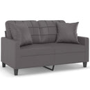 2-Sitzer-Sofa Mit Zierkissen 120 Cm Kunstleder