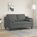 2-Sitzer-Sofa Mit Zierkissen 140 Cm Stoff
