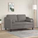 2-Sitzer-Sofa Mit Zierkissen 140 Cm Stoff