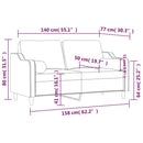 2-Sitzer-Sofa Mit Zierkissen 140 Cm Stoff