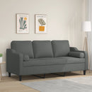 2-Sitzer-Sofa Mit Zierkissen 140 Cm Stoff
