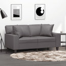 2-Sitzer-Sofa Mit Zierkissen 120 Cm Kunstleder