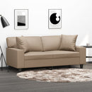 2-Sitzer-Sofa Mit Zierkissen 120 Cm Kunstleder