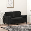2-Sitzer-Sofa Mit Zierkissen 140 Cm Samt