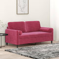 2-Sitzer-Sofa Mit Zierkissen 140 Cm Samt