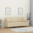 3-Sitzer-Sofa Mit Zierkissen 180 Cm Stoff