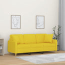 3-Sitzer-Sofa Mit Zierkissen 180 Cm Stoff