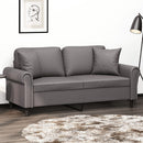 2-Sitzer-Sofa Mit Zierkissen 140 Cm Kunstleder