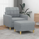 Sessel Mit Hocker 60 Cm Stoff