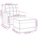 Sessel Mit Hocker 60 Cm Stoff
