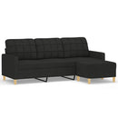 3-Sitzer-Sofa Mit Hocker 180 Cm Stoff