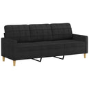 3-Sitzer-Sofa Mit Hocker 180 Cm Stoff