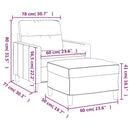 Sessel Mit Hocker 60 Cm Stoff