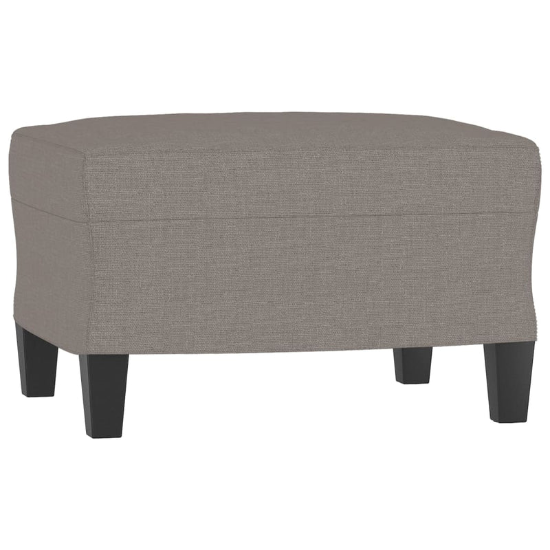 3-Sitzer-Sofa mit Hocker Taupe 180 cm Stoff