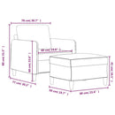 Sessel Mit Hocker 60 Cm Stoff