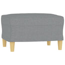 3-Sitzer-Sofa Mit Hocker 180 Cm Stoff