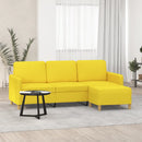 3-Sitzer-Sofa Mit Hocker 180 Cm Stoff