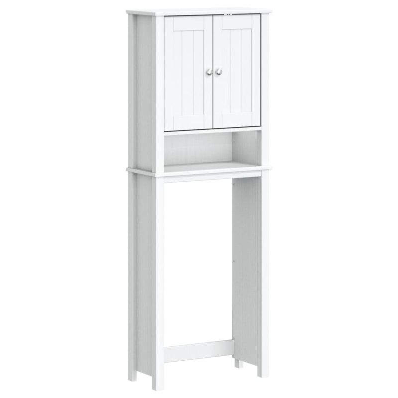 Toilettenschrank BERG Weiß 60x27x164,5 cm Massivholz