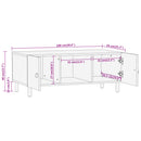 Couchtisch 100X54X40 Cm Massivholz Mango