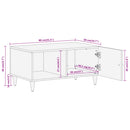Couchtisch 80X50X40 Cm Massivholz Mango