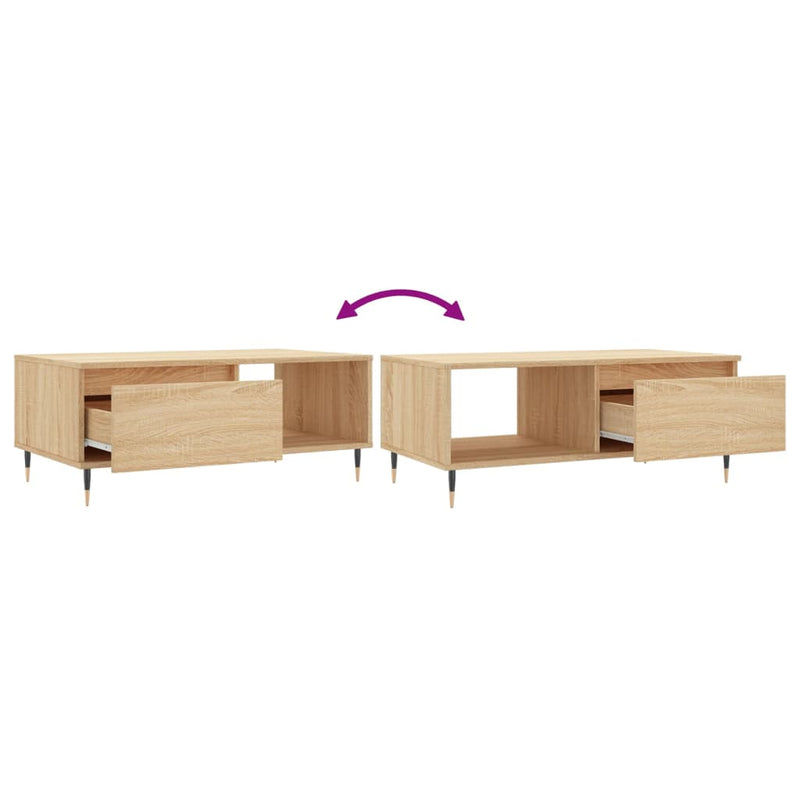 Couchtisch Sonoma-Eiche 90x50x36,5 cm Holzwerkstoff