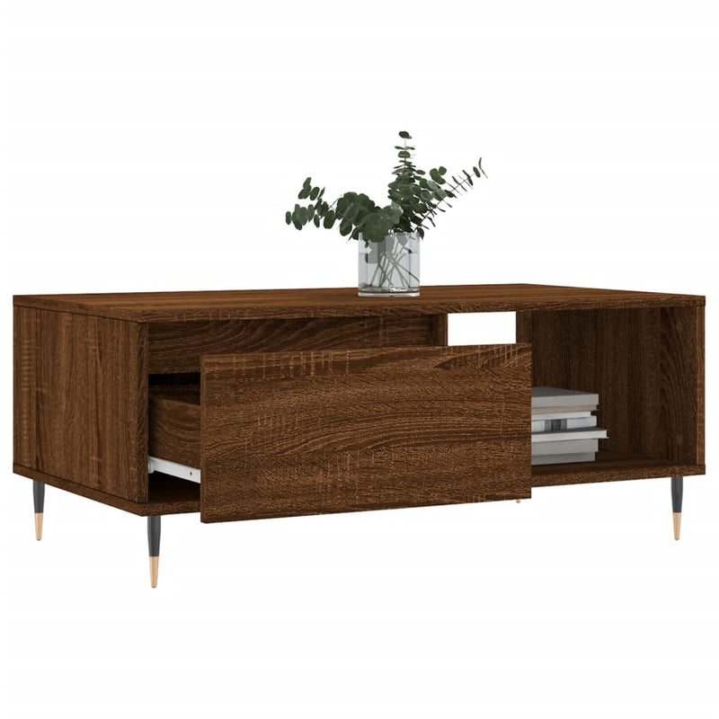 Couchtisch Braun Eichen-Optik 90x50x36,5 cm Holzwerkstoff