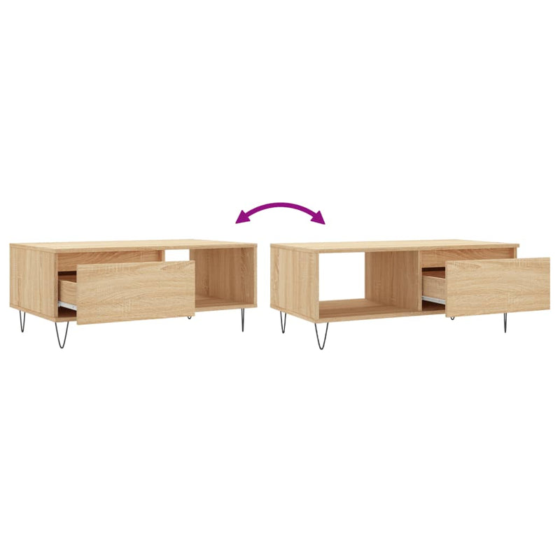 Couchtisch Sonoma-Eiche 90x50x36,5 cm Holzwerkstoff