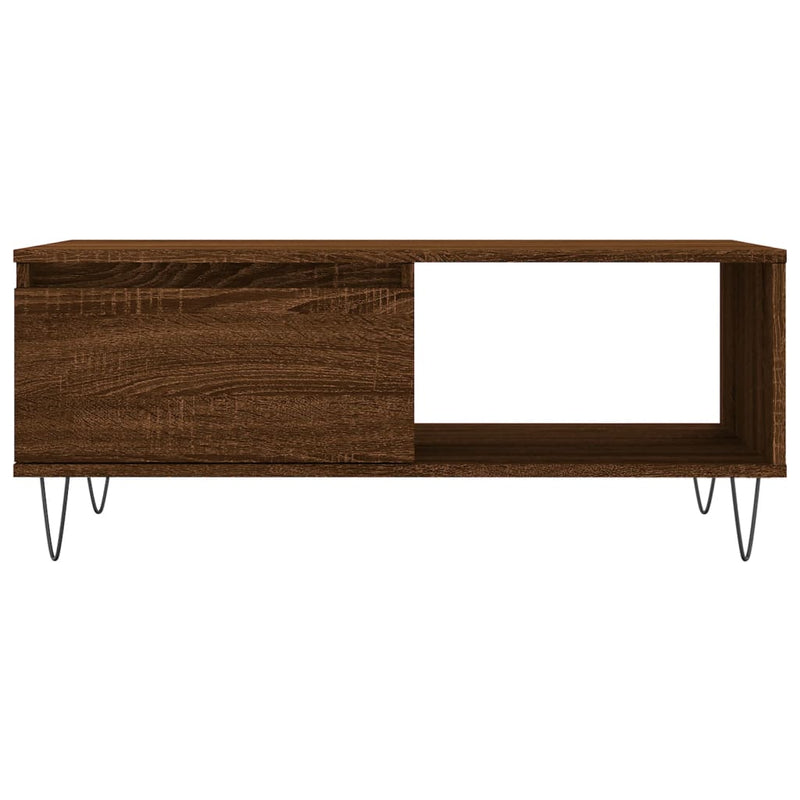 Couchtisch Braun Eichen-Optik 90x50x36,5 cm Holzwerkstoff