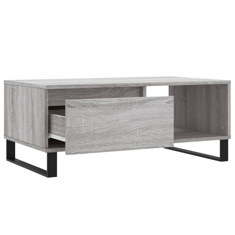 Couchtisch Grau Sonoma 90x50x36,5 cm Holzwerkstoff