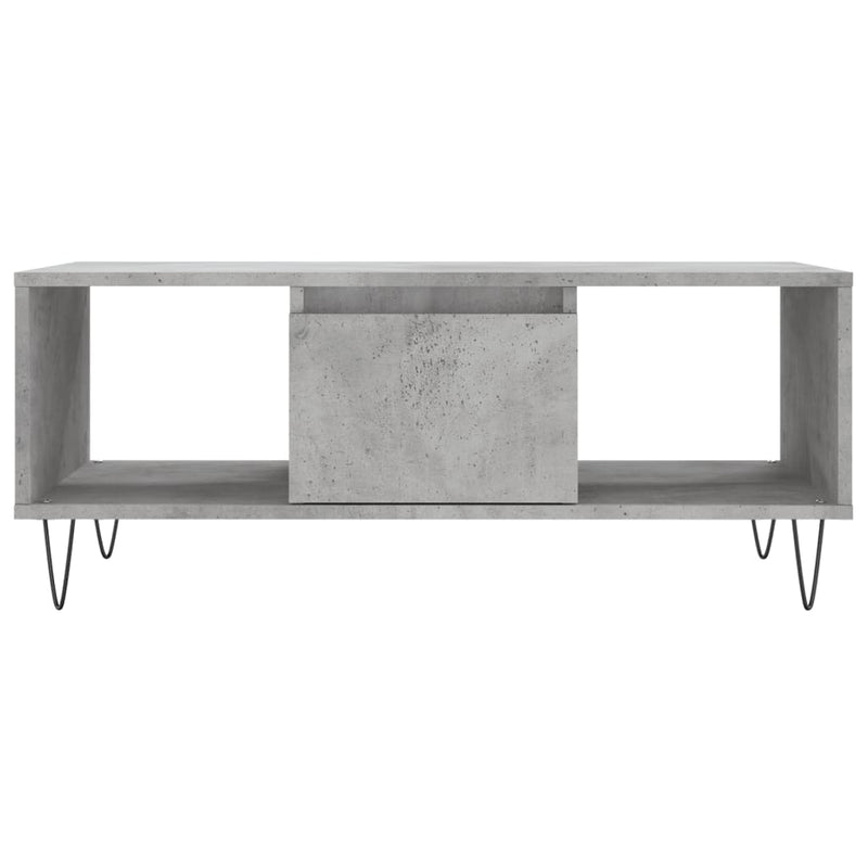 Couchtisch Betongrau 90x50x36,5 cm Holzwerkstoff