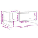 Couchtisch 90X50X36,5 Cm Holzwerkstoff