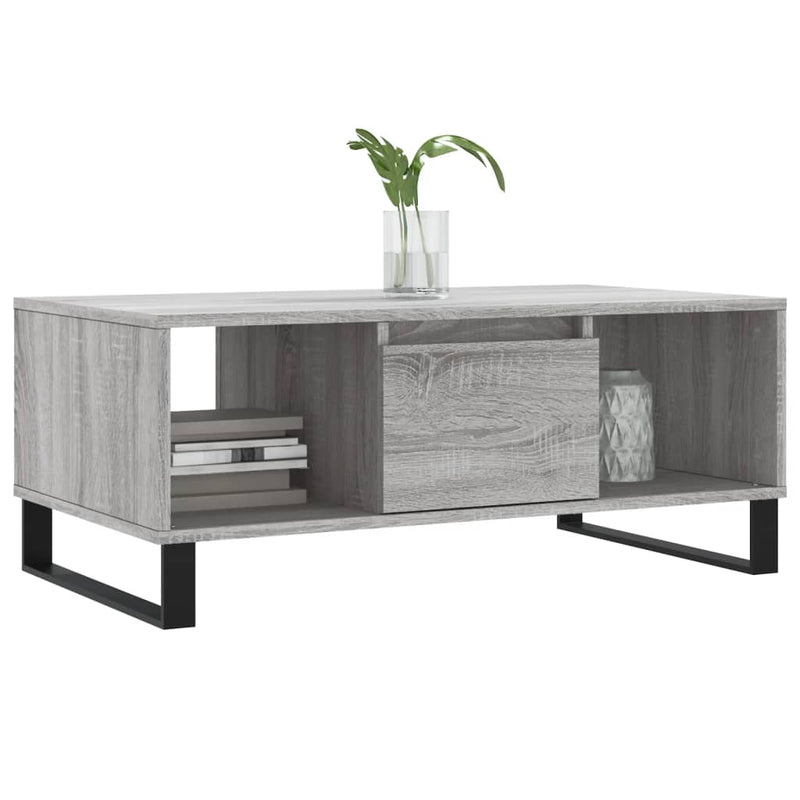 Couchtisch Grau Sonoma 90x50x36,5 cm Holzwerkstoff